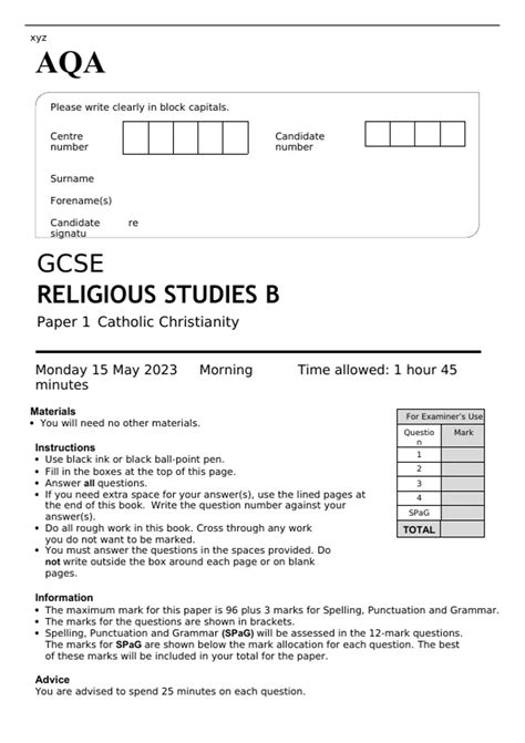 Download Biblical Studies Past Exam Papers 