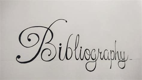 Bibliography In Calligraphy