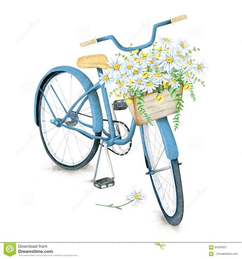 Bicycle Flower Basket Clip Art