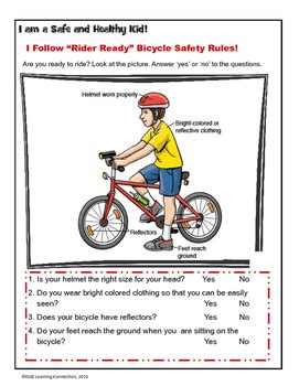 Bicycle Safety Bicycle Safety Worksheet - Bicycle Safety Worksheet