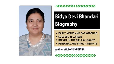 bidhya bhandari biography of alberta