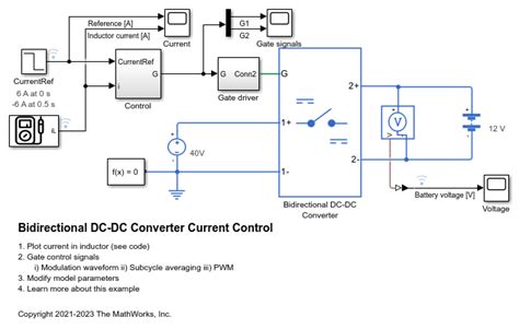bidirectional converter simulink model matlab