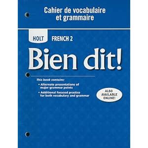 Download Bien Dit Holt French 2 Workbook Answers 
