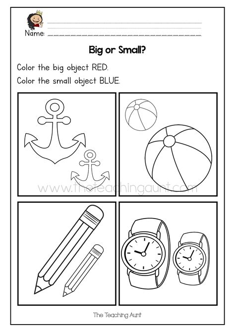 Big And Small Worksheets For Kindergarten Preschoolers Kids Big And Small Pictures For Preschool - Big And Small Pictures For Preschool