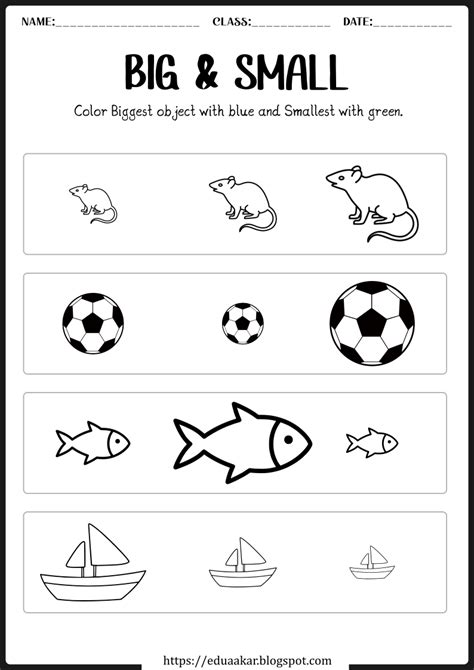 Big And Small Worksheets Small Medium Large Worksheets For Kindergarten - Small Medium Large Worksheets For Kindergarten