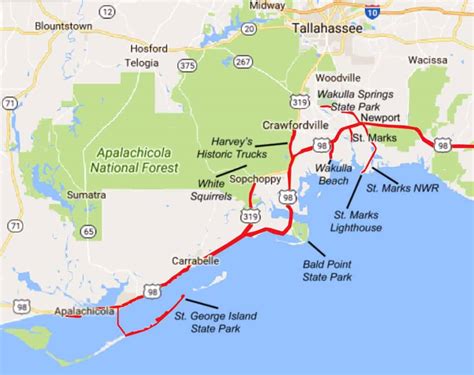 big bend florida map