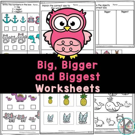 big bigger biggest lesson plans kindergarten math