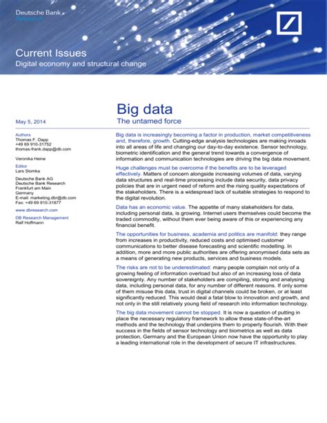 Big Data Deutsche Bank