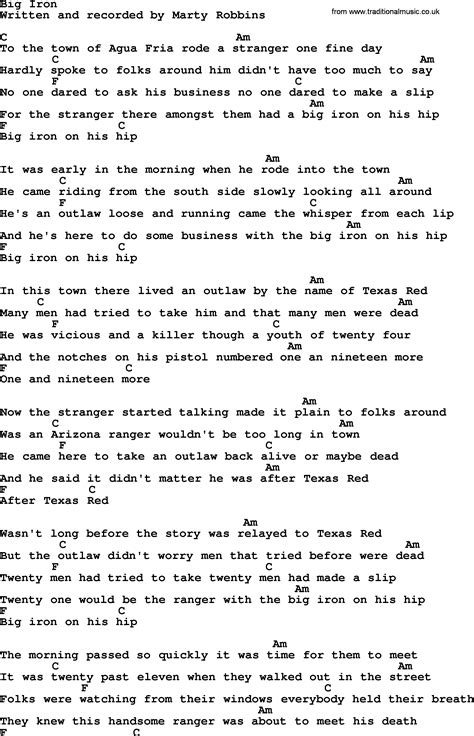 Big Iron Chords