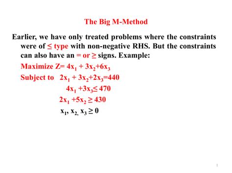 Big M Method