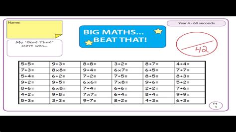 Big Maths Beat That Sjb Primary School Big Math Beat That - Big Math Beat That
