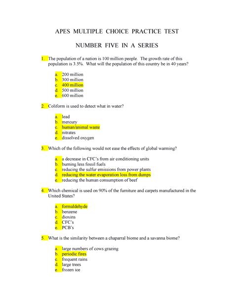 Big Walnut Apes Practice Quiz Chapter 10