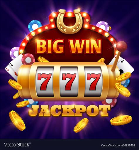 Big Win 777 Lottery Vector Casino Concept With Slot Machine Stock Vector - Win777