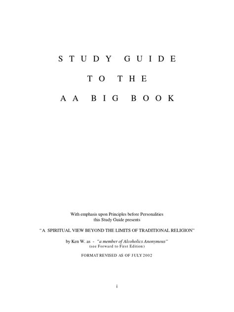 Download Big Book Study Guides For Aa 