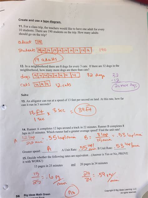 Read Big Ideas Math Green 6Th Grade Answers Format 