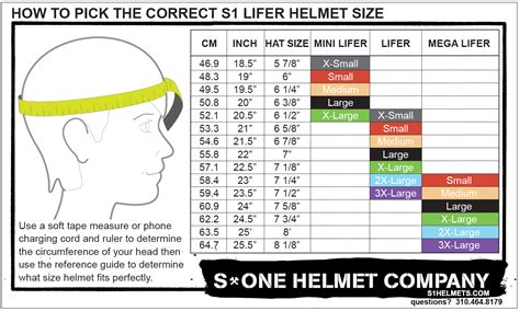 Bike Helmet Sizing Chart