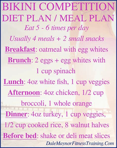 Bikini Competition Diet Plan
