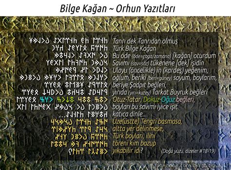 bilge kağan yazıtı türkçe