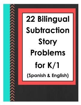 Bilingual Subtraction Story Problems For K And 1 Subtraction Stories - Subtraction Stories