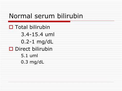 Bilirubin Normal Value