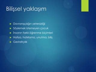 Bilişsel Yaklaşım Nedir