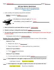 Bill Nye Motion Worksheet Answers Mdash Excelguider Com Motion Worksheet Grade 3 - Motion Worksheet Grade 3