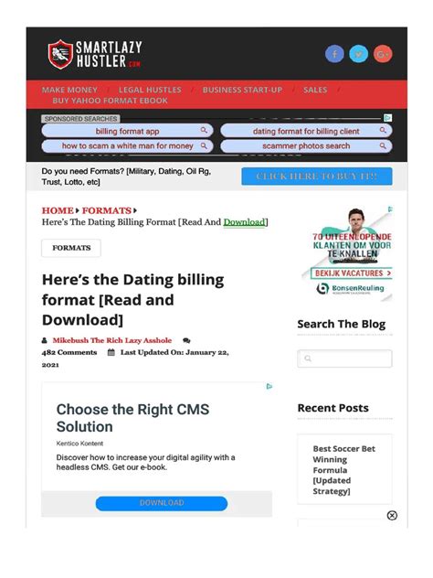 Billing Format For Dating