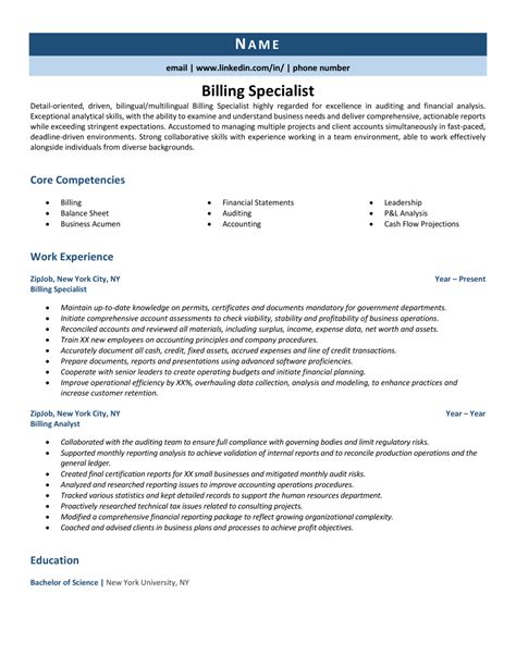 Billing Specialist Resume Sample Amp Expert Writing Tips Medical Billing Specialist Resume Examples - Medical Billing Specialist Resume Examples