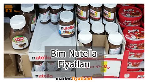 bim nutella 750 gr fiyats