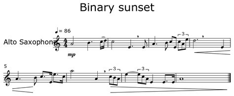Binary Sunset Alto Sax