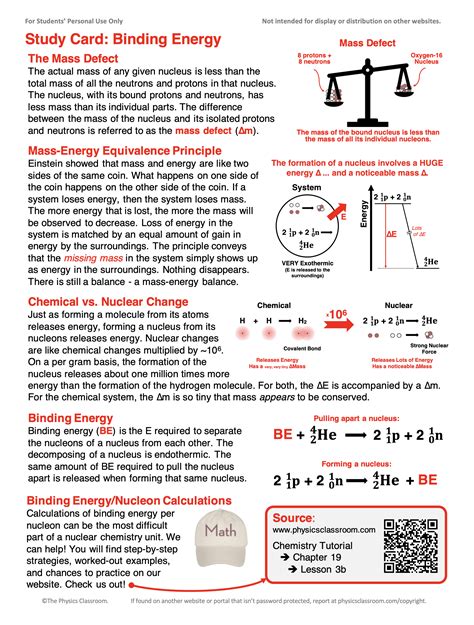 Binding Energy Practice Problems With Solutions