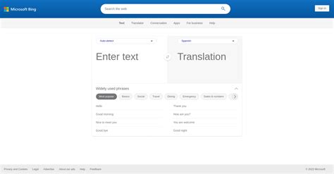 Bing Translator Website