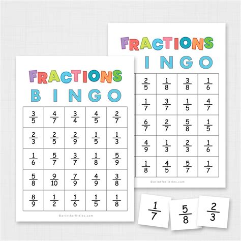 Bingo Fractions Math Game School Time Snippets Time Fractions - Time Fractions