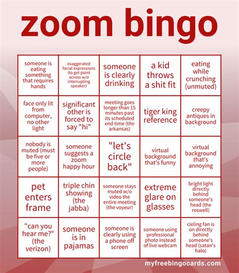 bingo online for zoom csce
