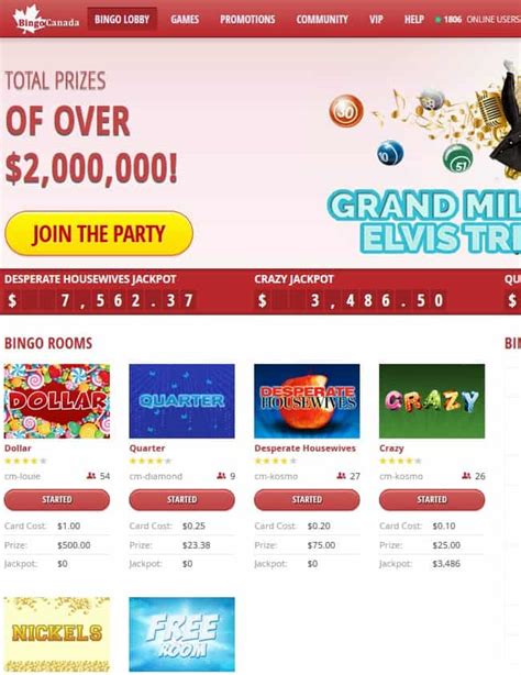 bingo online host znrp canada