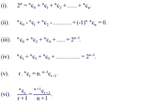 Binomial Coefficient Properties