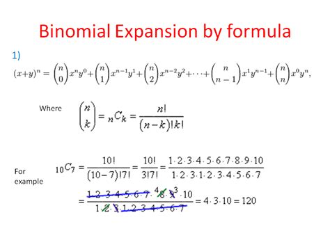 Binomial Expansion Factorial