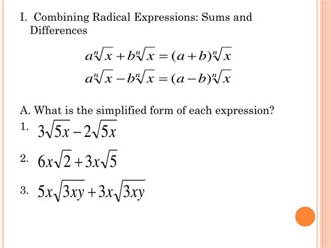 Binomial Radical Expressions