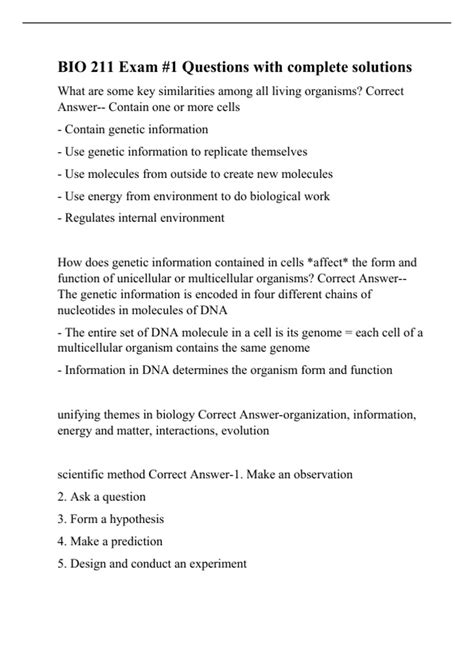 Bio 211 Exam 1