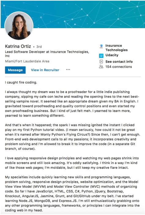 bio examples for new job