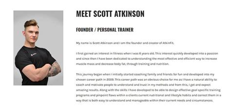 bio of a personal trainer