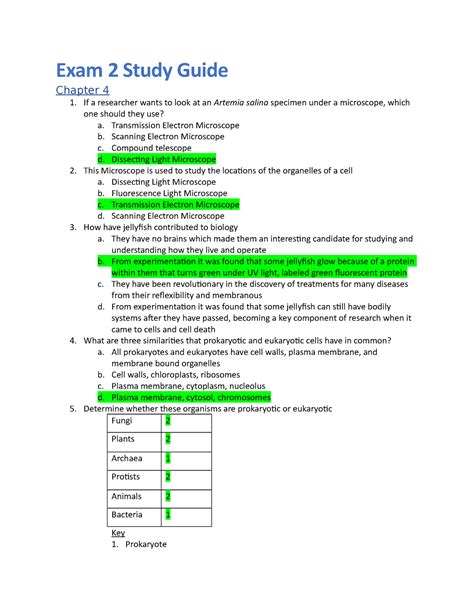 bio study guide answers chapter 26