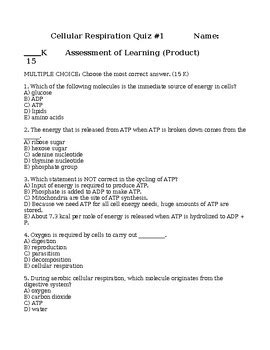 Read Bio Cellular Respiration Test Questions Answers Mittagore 