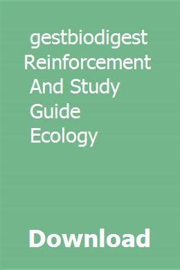Full Download Biodigestbiodigest Reinforcement And Study Guide Ecology 