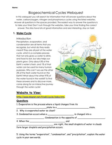 Biogeochemical Cycles Worksheets With Answers Free Download Cycles Of Matter Worksheet - Cycles Of Matter Worksheet