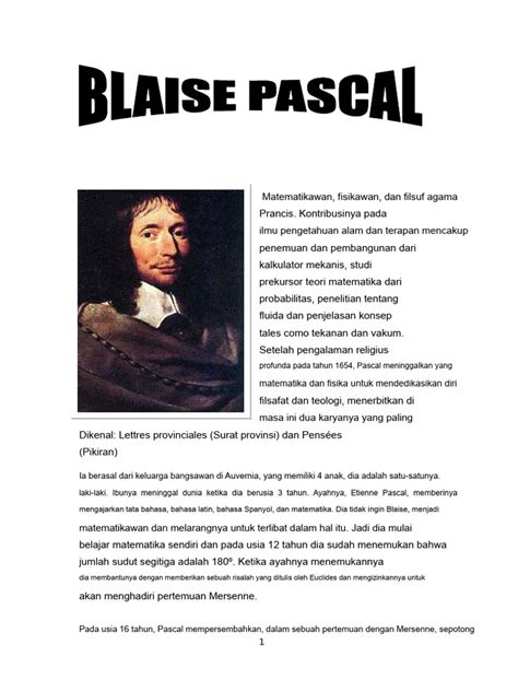 biografi blaise pascal