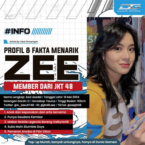 BIOGRAFI ZEE JKT48：Biodata Lengkap 9 Trainee Generasi 13 JKT48 - IDN Times