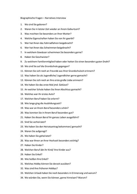 biografie interview fragen