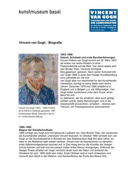 biografie van gogh