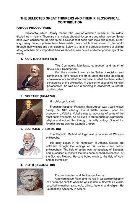 biographies of philosophers